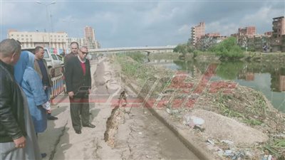 هبوط أرضي أمام مديرية أمن القليوبية