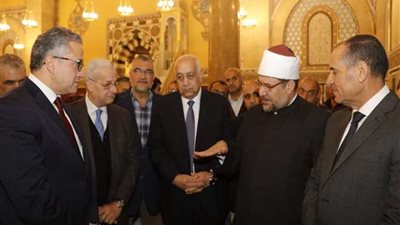 العناني وجمعة وعبدالعال يتفقدون مسجد الفتح