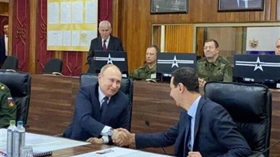 بوتين يصل دمشق بشكل مفاجئ ويلتقي الأسد بمقر القوات الرّوسية