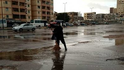 هطول أمطار على مدن ومراكز محافظة البحيرة