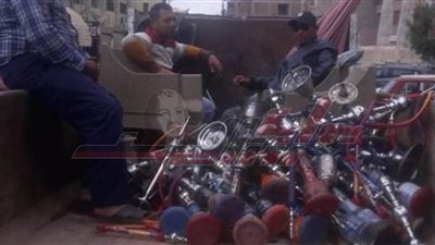 حملة مكبرة لضبط الاسواق ومصادرة الشيشة من المقاهي بالقليوبية