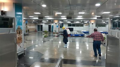 حملات تعقيم موسعة وشاملة بالمطارات المصرية