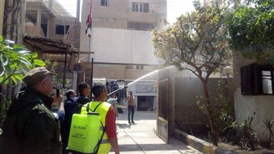 تطهير وتعقيم شامل للمصالح الحكومية ودور العبادة ببني سويف 