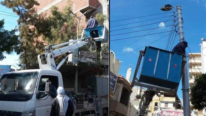 تركيب 362 عمود كهرباء