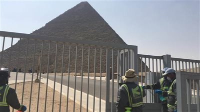 تعقيم منطقة آثار الهرم