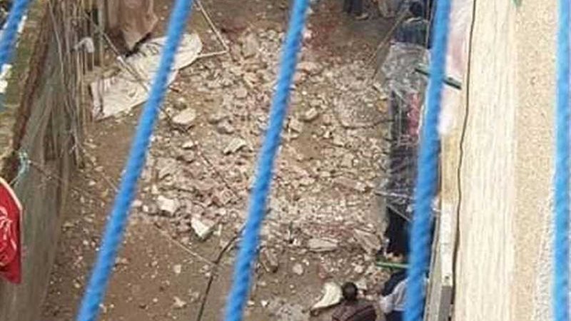 انهيار شرفة شرق الإسكندرية