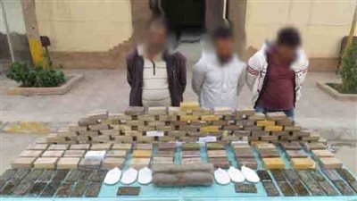 ضبط تشكيل عصابي بحوزتة  756طربة حشيش و5 كيلو أفيون 