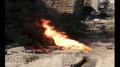 عاجل.. تسريب خط غاز بمدينة المنصورة