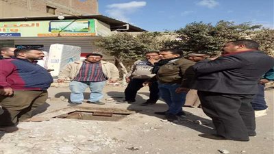 هبوط بغرفة المحابس لخط مياه بالقلج