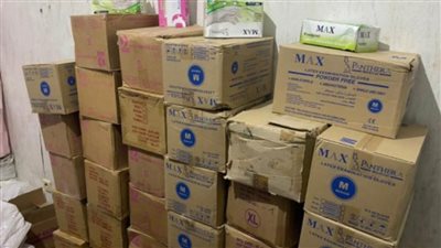 ضبط 255160 قطعة مستلزمات طبية بمخزن أدوية بالإسكندرية