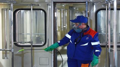 تعقيم محطات مترو الأنفاق في موسكو بالهواء الحار
