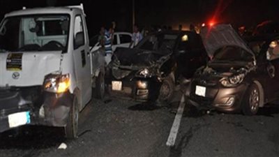 مصرع شخص وإصابة 7 آخرين في تصادم بالمنيا 