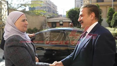 محافظ المنوفية يستقبل وزيرة التضامن الاجتماعي