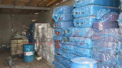 المنوفية: إزالة مصنع لتعبئة مواد كيماوية مجهولة المصدر