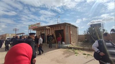 إزالة التعديات على أراضي الدولة ببرج العرب