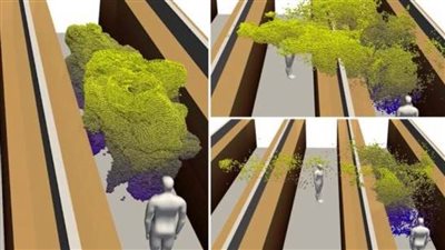  بالفيديو والصور .. رسوم متحركة تظهر كيف يمكن للسعال الواحد أن ينشر فيروس كورونا في 
