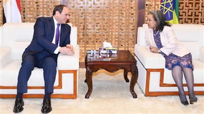 رئيسة أثيوبيا تستقبل الرئيس السيسى بمطار أديس أبابا