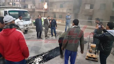 صيانة وإصلاح فواصل كوبري علوي دمنهور (صور)