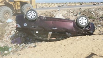 إصابة 6 في انقلاب سيارة بصحراوي المنيا
