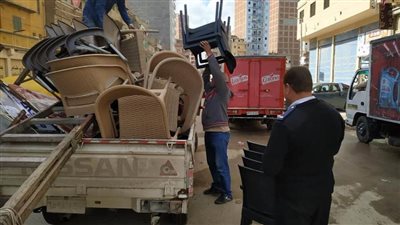 رفع 744 حالة إشغال طريق بالبحيرة