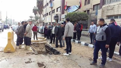تفاصيل انفجار خط مياه بالمنصورة وموعد إصلاحه