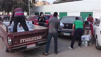 200 كرتونة من سيدات المعادي للعمالة اليومية بالمنطقة