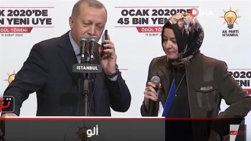 الرئيس التركى أثناء