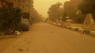 عاصفة ترابية شديدة تضرب بني سويف