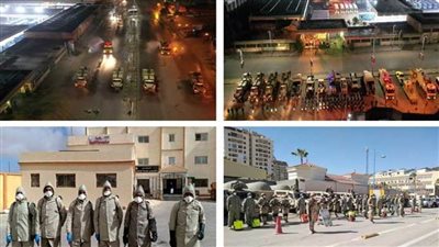 القوات المسلحة تواصل أعمال التطهير والتعقيم الوقائي بمحافظتي الجيزة والسويس