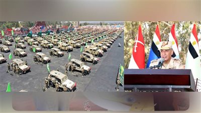 وزير الدفاع يتفقد إصطفاف عناصر قوات الصاعقة 