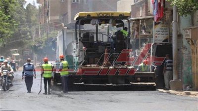المنوفية: رصف شارع نفق البساتين بتكلفة 2 مليون جنيه