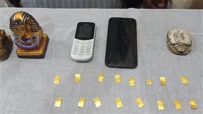 ضبط عملات ذهبية وتماثيل بحوزة متهمين بالفيوم