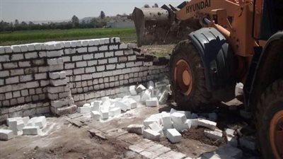 إزالة 61 حالة تعد بالبناء بمراكز محافظة المنيا