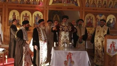 البابا تواضروس الثاني يطيب رفات جثمان القديس مار مرقس