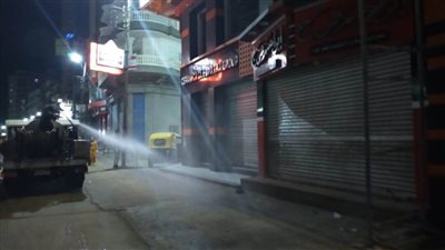 استمرار حملات تعقيم الشوارع والمنشآت بالبحيرة