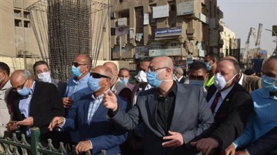  وزير النقل ومحافظ بني سويف يتفقدان إنشاء كوبري مزلقان المديرية