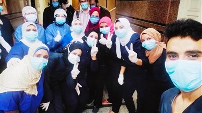 شفاء 10 حالات كورونا ومغادرتهم المدينة الجامعية بالمنصورة