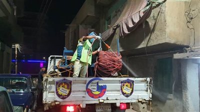 استمرار أعمال وحملات رش وتطهير الشوارع والمنشآت الحكومية بالبحيرة