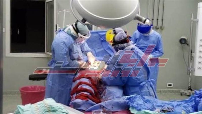 ولادة قيصرية لمصابة