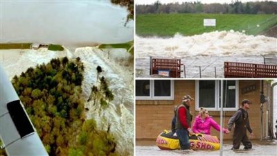 انهيار سدين في ولاية ميشيجان يشرد آلاف الأمريكيين.. (فيديو وصور)