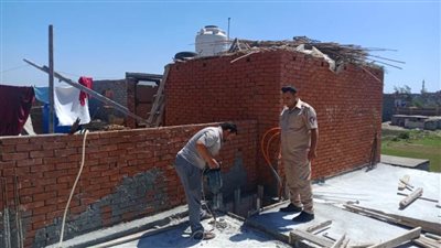 إزالة ٤ حالات تعدٍّ بالبناء المخالف بالدقهلية