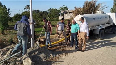 حملة تطهير ونظافة وصيانة أعمدة في أبو صوير للتصدي لفيروس كورونا المستجد