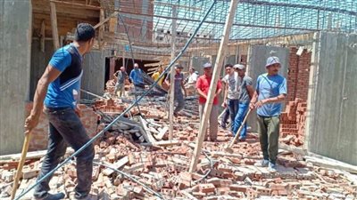 إزالة المخالفات والتحفظ على معدات البناء بكفر الدوار