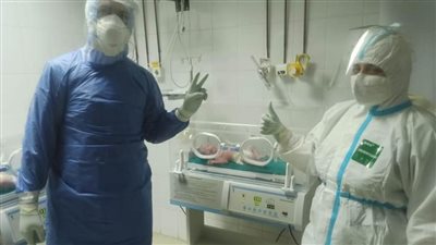 إنقاذ حياة طفل مصاب بكورونا بمستشفى العزل بتمى الأمديد.. (صور)