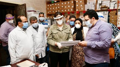 بلبع تتابع سير العمل بمستشفيات عزل مصابي فيروس كورونا المستجد (صور)