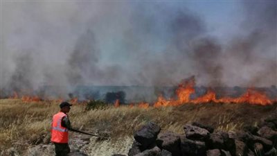 سوريا.. السيطرة على حرائق كبيرة ألحقت ضررا بالمحاصيل الزراعية - صور