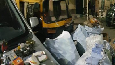 ضبط ٥٠٠ ألف كمامة مخالفة للمواصفات وأدوية مخدرة بالشرقية