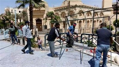 بالصور.. حملات لإزالة الإشغالات والتعديات بالشيخ زايد