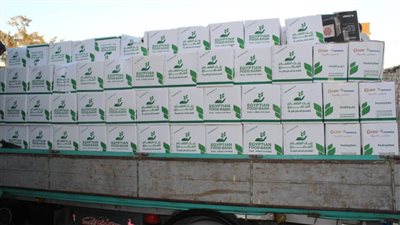 توزيع 500 كرتونة مواد غذائية على الأسر الأكثر احتياجًا بالبحيرة