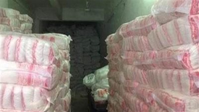 ضبط 50 طن سكر مدعم بدون فواتير بمراكز المنيا